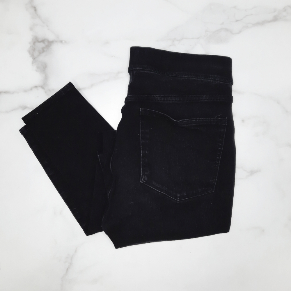 J. Crew Pull-On Toothpick Black Skinny Jeans